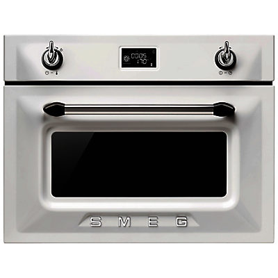 Smeg SF4920MCB Victoria Integrated Compact Combi Microwave Oven, White